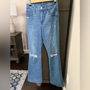 Express Medium Blue Flare Jeans